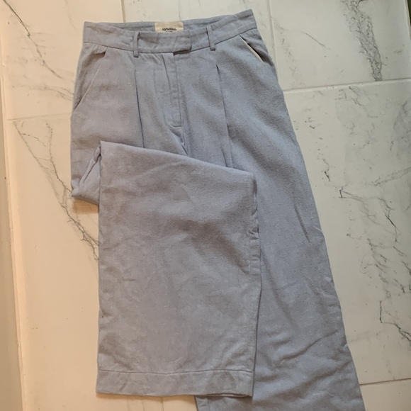 Blue wide leg flannel trousers by Nanushka size XS - Picture 7 of 8